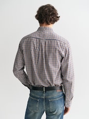 GANT Brown Regular Light Twill Gingham 100% Cotton Shirt - Image 2 of 7