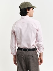 GANT Pink Slim Pinpoint Oxford 100% Cotton Shirt - Image 2 of 5