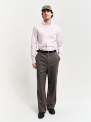 GANT Pink Slim Pinpoint Oxford 100% Cotton Shirt - Image 3 of 5