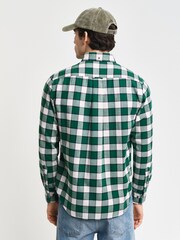 GANT Green 100% Cotton Regular Herringbone Check Shirt - Image 2 of 7