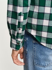 GANT Green 100% Cotton Regular Herringbone Check Shirt - Image 6 of 7