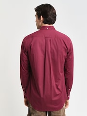 GANT Red Regular 100% Cotton Classic Poplin Shirt - Image 2 of 6
