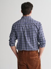 GANT Blue 100% Cotton Regular Light Twill Check Shirt - Image 2 of 7