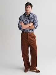 GANT Blue 100% Cotton Regular Light Twill Check Shirt - Image 3 of 7
