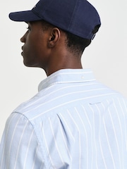 GANT Blue Slim Oxford Stretch Stripe Shirt - Image 2 of 6