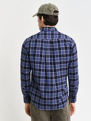 GANT Blue 100% Cotton Regular Herringbone Check Shirt - Image 2 of 7