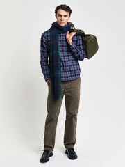 GANT Blue 100% Cotton Regular Herringbone Check Shirt - Image 3 of 7