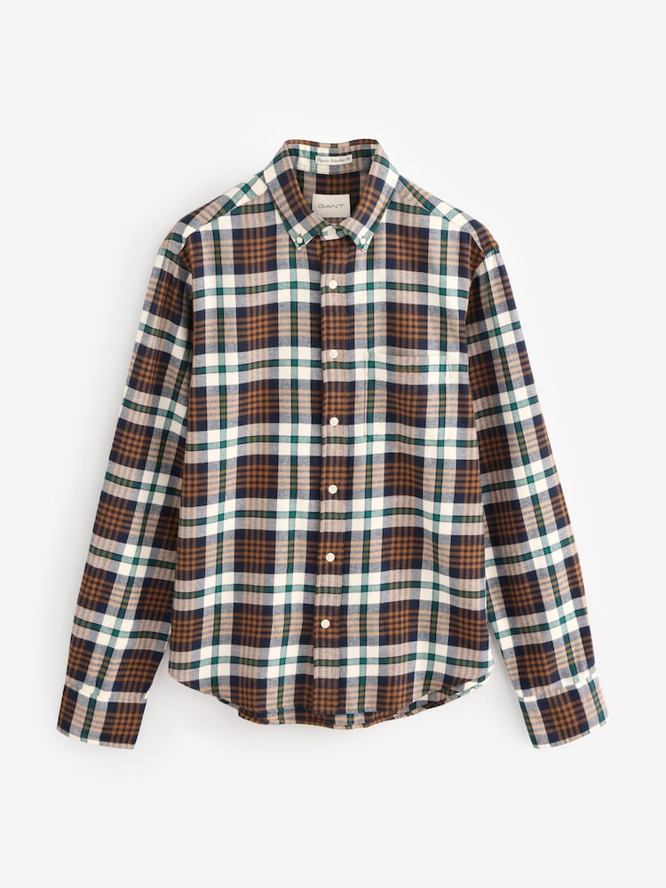 GANT 100% Cotton Regular Flannel Plaid Shirt - Изображение 1 из 1