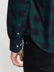 GANT Green Regular Corduroy 100% Cotton Check Shirt - Image 5 of 7
