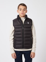 U.S. Polo Assn. Boys Panelled Quilted Gilet - Image 1 of 9