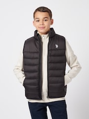 U.S. Polo Assn. Boys Panelled Quilted Gilet - Image 5 of 9