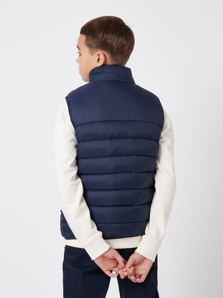 U.S. Polo Assn. Boys Panelled Quilted Gilet - Image 4 of 9