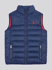 U.S. Polo Assn. Boys Panelled Quilted Gilet - Image 6 of 9