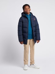 U.S. Polo Assn. Boys Longline Puffer Jacket - Image 3 of 9