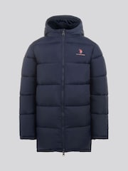 U.S. Polo Assn. Boys Longline Puffer Jacket - Image 6 of 9