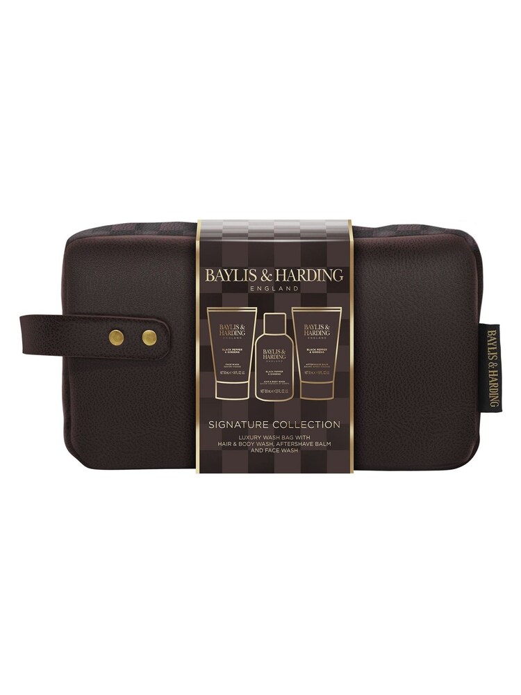 Baylis & Harding Black Pepper & Ginseng Mens Luxury Wash Bag Gift Set - Image 1 of 5