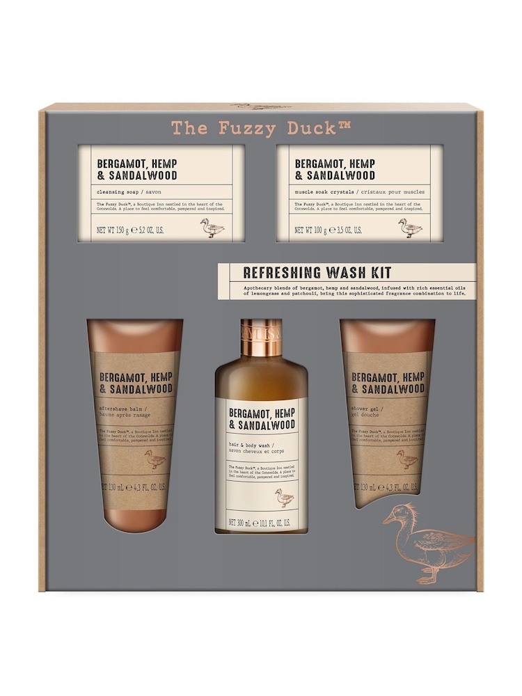 Baylis & Harding Bergamot, Hemp & Sandalwood Refreshing Wash Kit Gift Set - Image 1 of 5