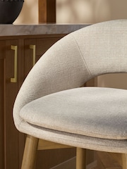 Tweedy Plain Light Natural Hewitt Light Wood Leg Bar Stool - Image 4 of 9