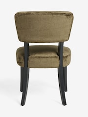 Set of 2 Plush Chenille Moss Green Remi Dining Chairs - Image 5 of 9