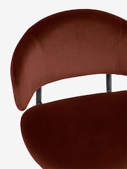 Set of 2 Soft Velvet Rust Brown Bryer Dining Chairs - Image 10 of 11