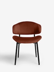 Set of 2 Soft Velvet Rust Brown Bryer Dining Chairs - Image 6 of 11