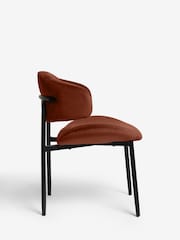Set of 2 Soft Velvet Rust Brown Bryer Dining Chairs - Image 8 of 11
