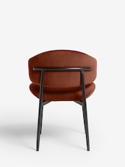 Set of 2 Soft Velvet Rust Brown Bryer Dining Chairs - Image 9 of 11