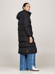 Tommy Jeans Black Alaska Long Puffer Jacket - Image 2 of 5