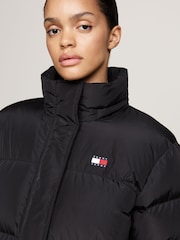 Tommy Jeans Black Alaska Long Puffer Jacket - Image 3 of 5