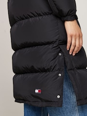Tommy Jeans Black Alaska Long Puffer Jacket - Image 4 of 5