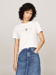 Tommy Jeans Regular Fit 100% Cotton Crest Linear T-Shirt - Bild 1 von 5