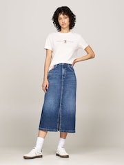 Tommy Jeans Regular Fit 100% Cotton Crest Linear T-Shirt - Bild 2 von 5