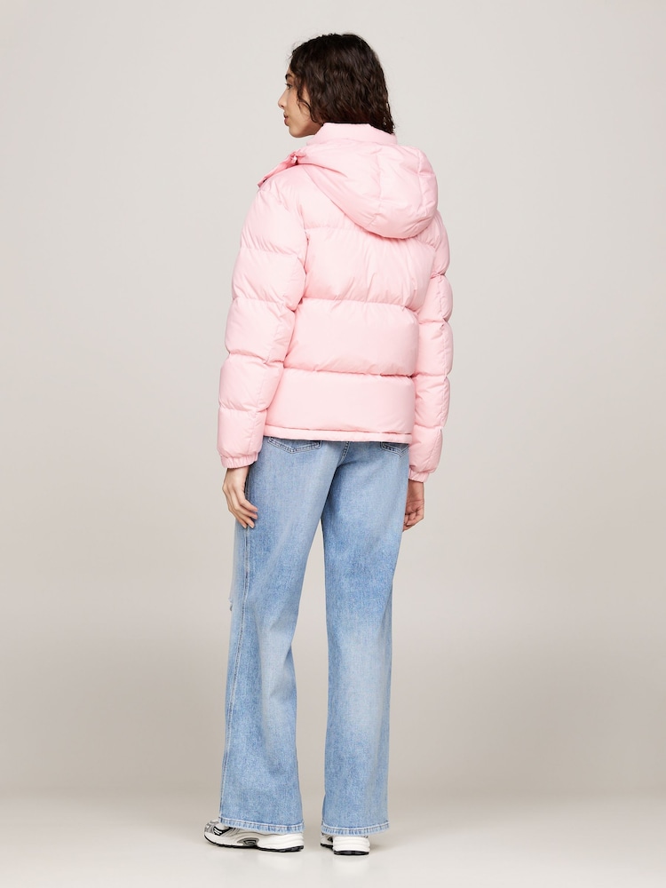 Tommy Jeans Pink Tommy Jeans Back Flag Alaska White Jacket - Image 4 of 5