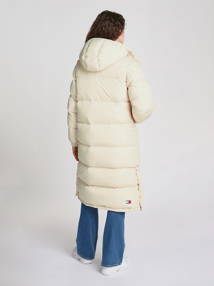 Tommy Jeans Natural Alaska Long Puffer Jacket - Image 2 of 6