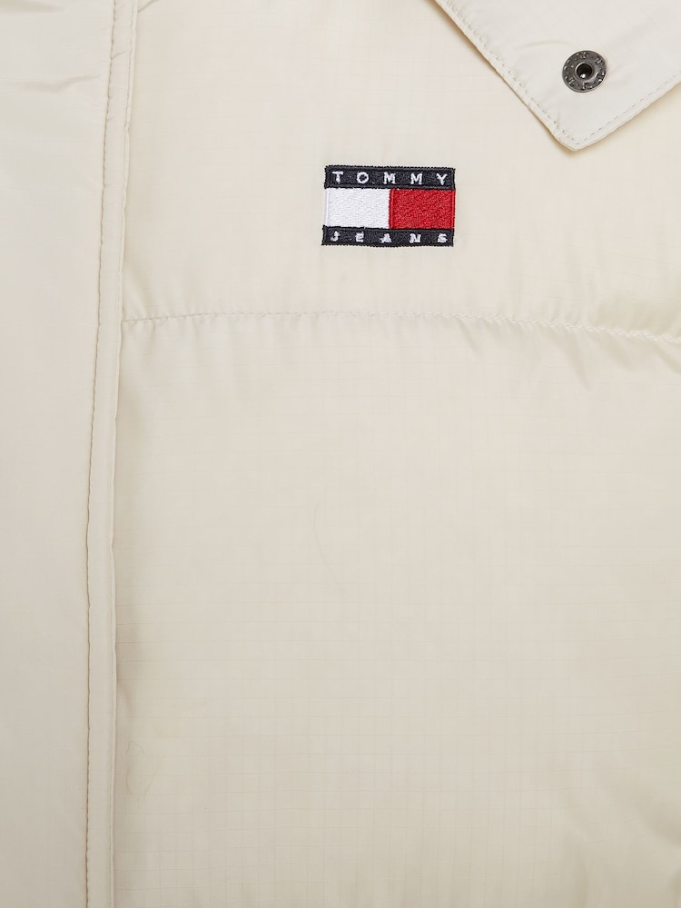 Tommy Jeans Natural Alaska Long Puffer Jacket - Image 6 of 6
