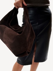 Manu Atelier Brown Suede Gala Bag - Image 3 of 9