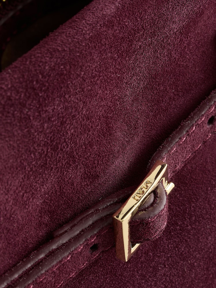 Manu Atelier Merlot Suede Le Cambon 20 Bag - Image 9 of 9