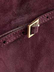 Manu Atelier Red Suede Mini Tote Du Jour Bag - Image 7 of 7