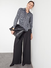 Monsoon Grey Aubrey Jersey Leopard Print Shirt - Image 5 of 5