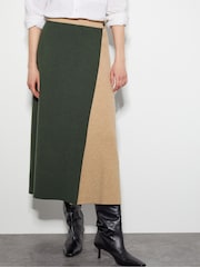 Monsoon Green Nellie Two-Tone Knit Skirt - Image 2 of 5