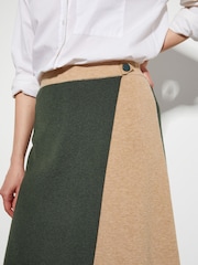 Monsoon Green Nellie Two-Tone Knit Skirt - Image 4 of 5