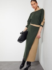 Monsoon Green Nellie Two-Tone Knit Skirt - Image 5 of 5