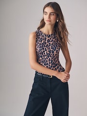 The Set Black / Animal 2 Pack Smoothing Sleeveless Bodysuits - Image 1 of 10