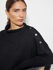 Monsoon Black Beth Button Detail Jumper - Image 4 of 4