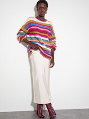 Monsoon Pink Shonda Colourful Stripe Jumper - Image 5 of 5