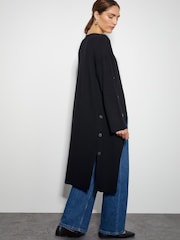 Monsoon Black Bo Button Detail Longline Cardigan - Image 3 of 4