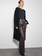Monsoon Black Bo Button Detail Longline Cardigan - Image 4 of 4