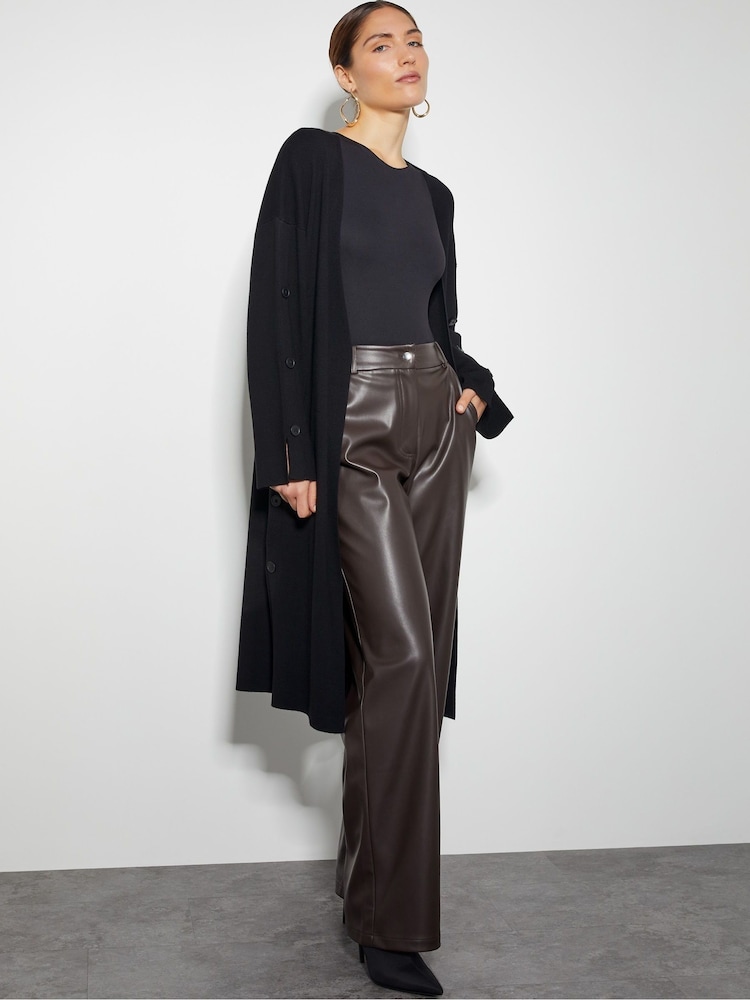 Monsoon Black Bo Button Detail Longline Cardigan - Image 4 of 4