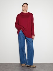 Monsoon Red Beth Button Detail Jumper - Image 2 of 5