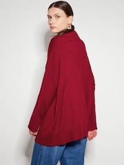 Monsoon Red Beth Button Detail Jumper - Image 3 of 5